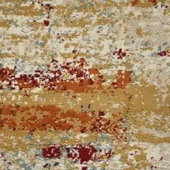 Bastia Ivory Orange Area Rug, 5x7