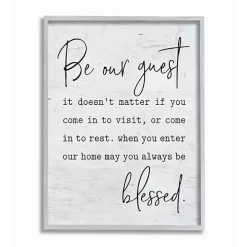 Be Our Guest Framed Wall Plaque
