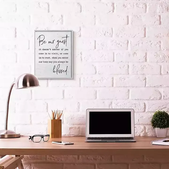 Be Our Guest Framed Wall Plaque