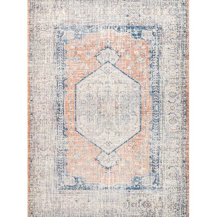 Bea Distressed Vintage Washable Area Rug, 5x8