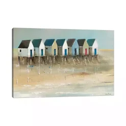 Beach Cabins Canvas Art Print