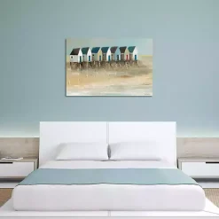 Beach Cabins Canvas Art Print