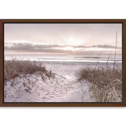 Beach Morning Blessing Framed Canvas Art Print