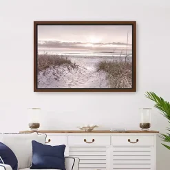 Beach Morning Blessing Framed Canvas Art Print