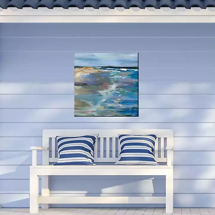 Beach Walk Outdoor Canvas Art Print