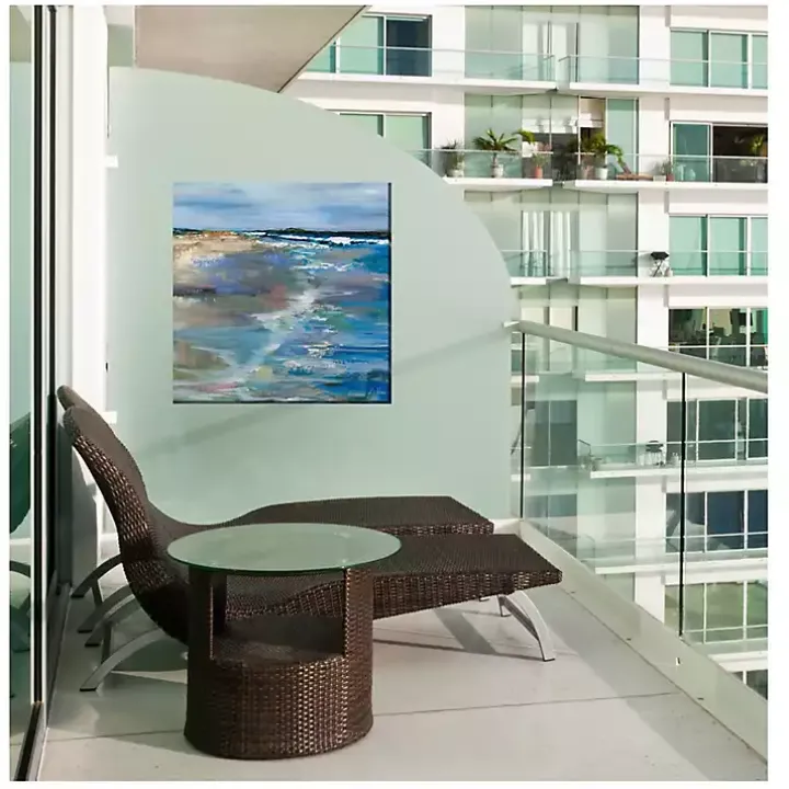 Beach Walk Outdoor Canvas Art Print