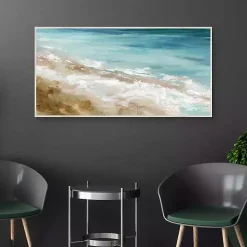 Beach Waves Framed Canvas Art Print
