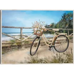 Beachside Ride Framed Canvas Art Print