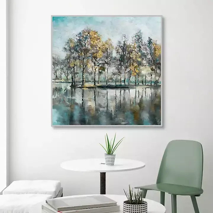 Beckoning Tree Grove Framed Canvas Art