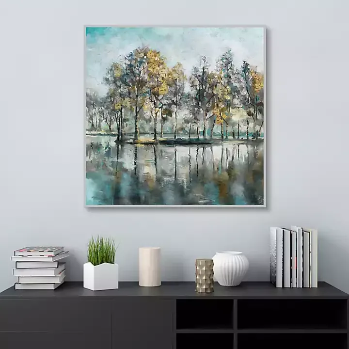 Beckoning Tree Grove Framed Canvas Art