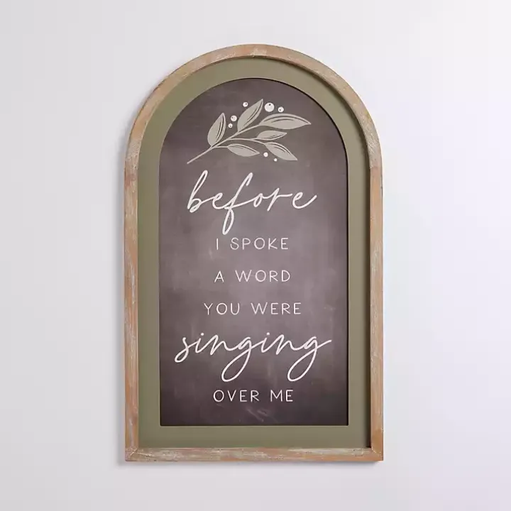 Before I Spoke A Word Arched Wall Plaque