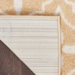 Beige & Ivory Quatrefoil Indoor/Outdoor Rug, 4x6