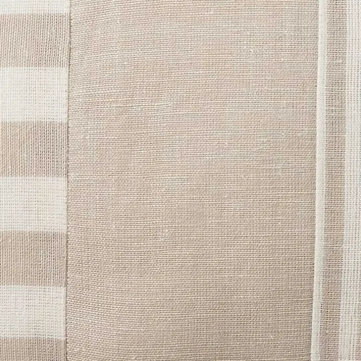 Beige Asymmetrical Stripes Lumbar Pillow