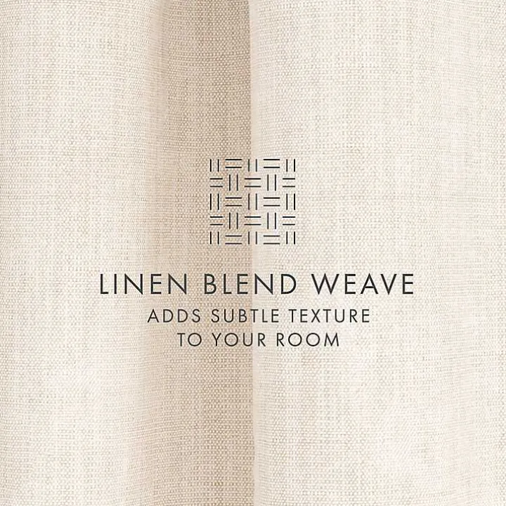 Beige Blackout Curtains, 84 in.