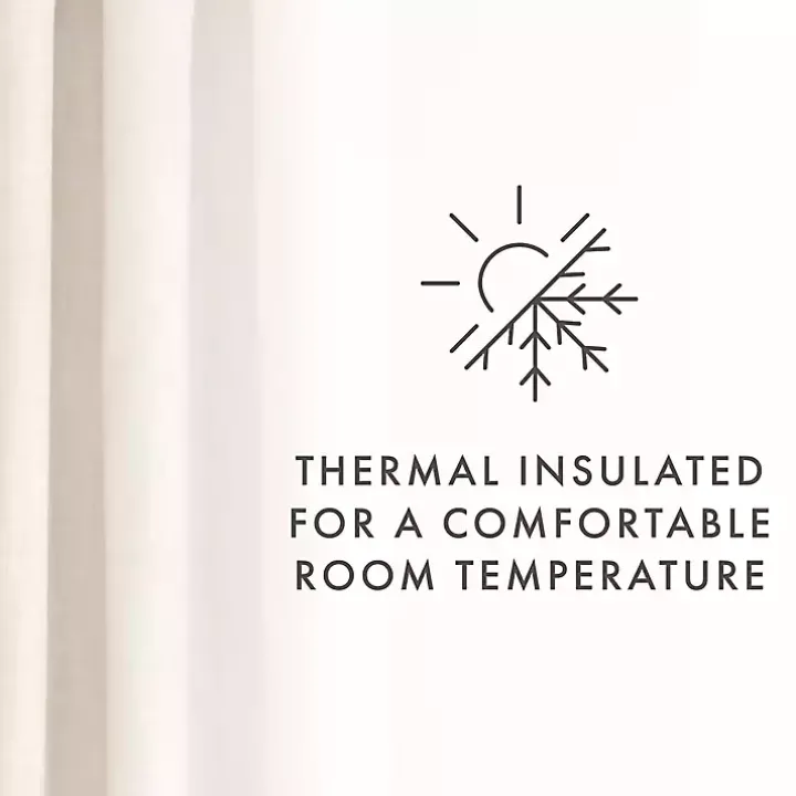 Beige Blackout Curtains, 84 in.