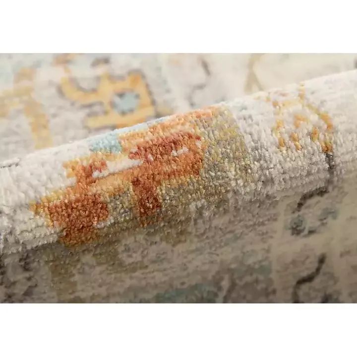 Beige Bohemian Area Rug, 7x9