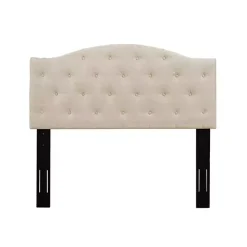 Beige Bryne Button Tufted Full/Queen Headboard