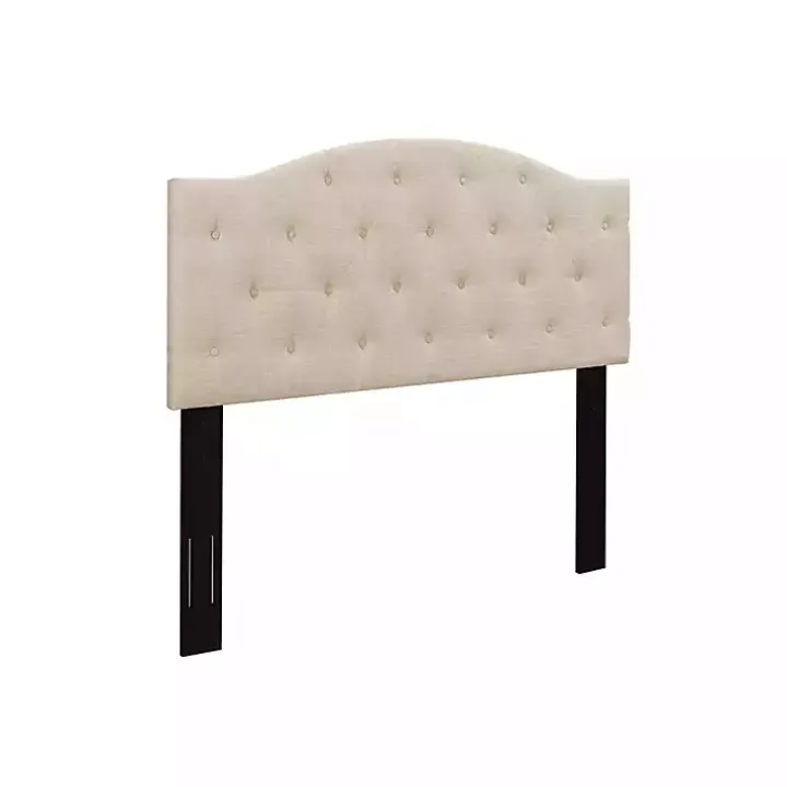 Beige Bryne Button Tufted King Headboard