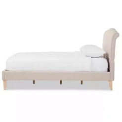 Beige Classic French Queen Platform Bed