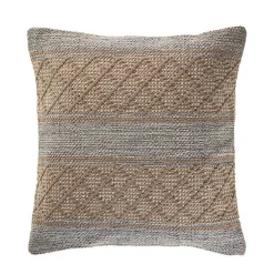 Beige Criss Cross Accent Pillow