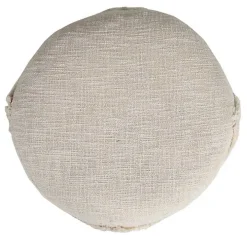 Beige Diamond Tufted Pouf