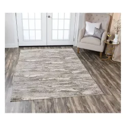 Beige Edward Abstract Area Rug, 8x10