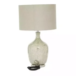 Beige Marbled Mercury Glass Table Lamp