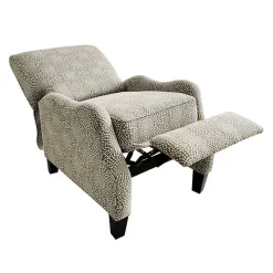 Beige Pattern Liam Push-Back Recliner