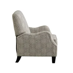 Beige Pattern Liam Push-Back Recliner