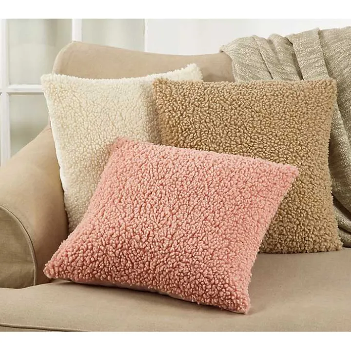Beige Sherpa Pillow