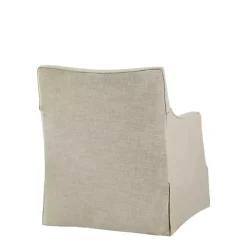 Beige Skirted Swivel Martha Stewart Accent Chair