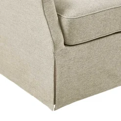 Beige Skirted Swivel Martha Stewart Accent Chair