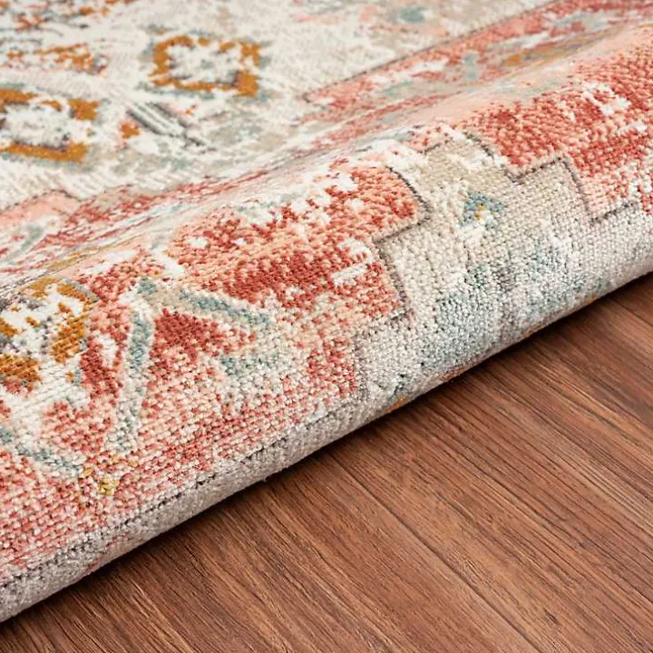 Beige Southwestern Mosaic Outdoor Area Rug, 5x7