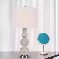 Beige Stacked Sphere Table Lamps