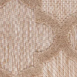 Beige Trellis Indoor/Outdoor Area Rug, 5x7