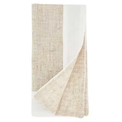 Beige Two-Tone Border 4-pc. Napkin Set