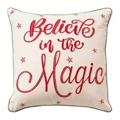Believe in the Magic Christmas Throw Pillow