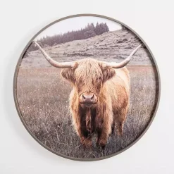 Bernie II Round Framed Canvas Art Print