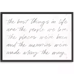 Best Things Framed Canvas Art Print, 38x26 in.