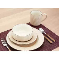 Betsy Cream Ribbed 16-pc. Dinnerware Set