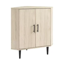 Birch Wood Finish Corner Cabinet