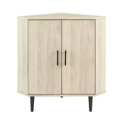 Birch Wood Finish Corner Cabinet