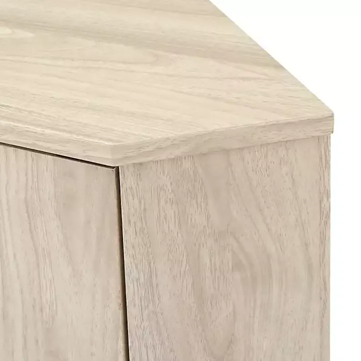 Birch Wood Finish Corner Cabinet