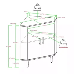 Birch Wood Finish Corner Cabinet