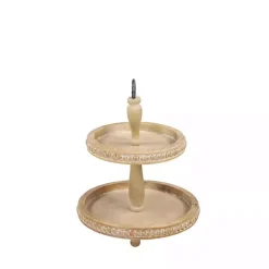 Birch Wood Tiered Tray