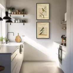 Birds Diagram III Framed Art Prints, Set of 2