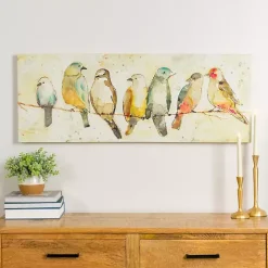 Birds on Wire Canvas Art Print