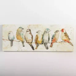 Birds on Wire Canvas Art Print