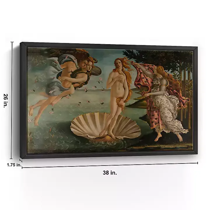 Birth of Venus Framed Canvas Art Print, 36x28 in.