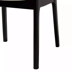Black & Cream Modern Dining Chairs, Set of 2